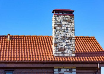 Masonry-chimney-on-a-roof